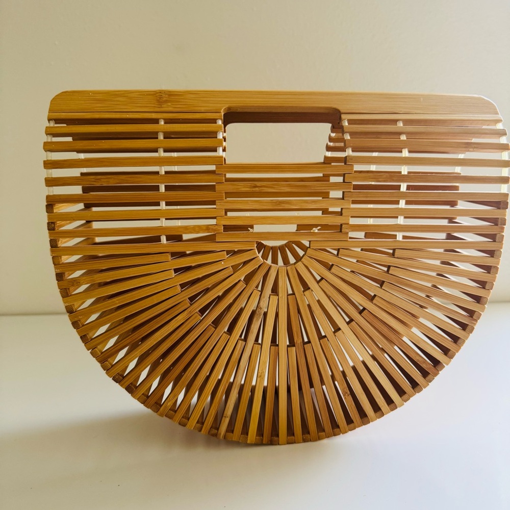 Elegant Tan Bamboo Women's Bag